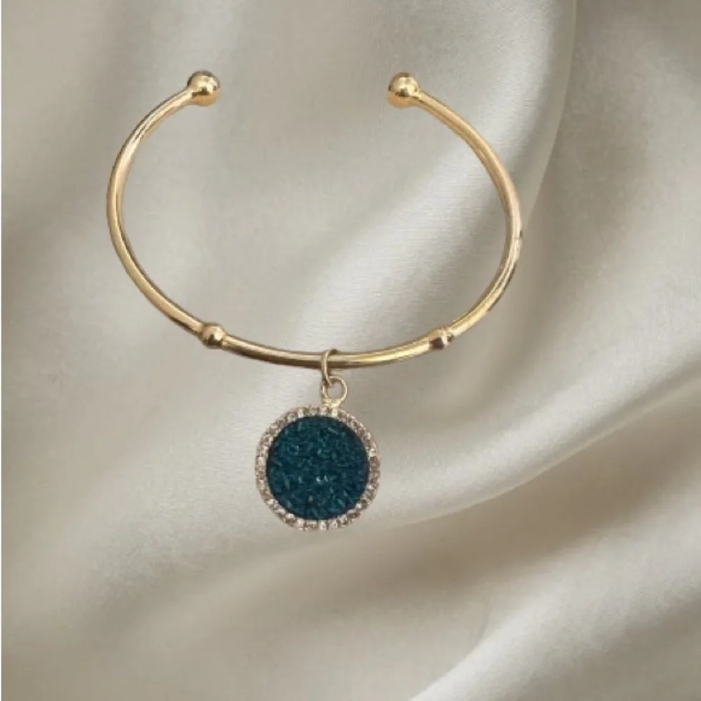 Kate Spade New York Women's All That Glitters Druzy Cuff Bracelet - Blue - Rare - Picture 8 of 11